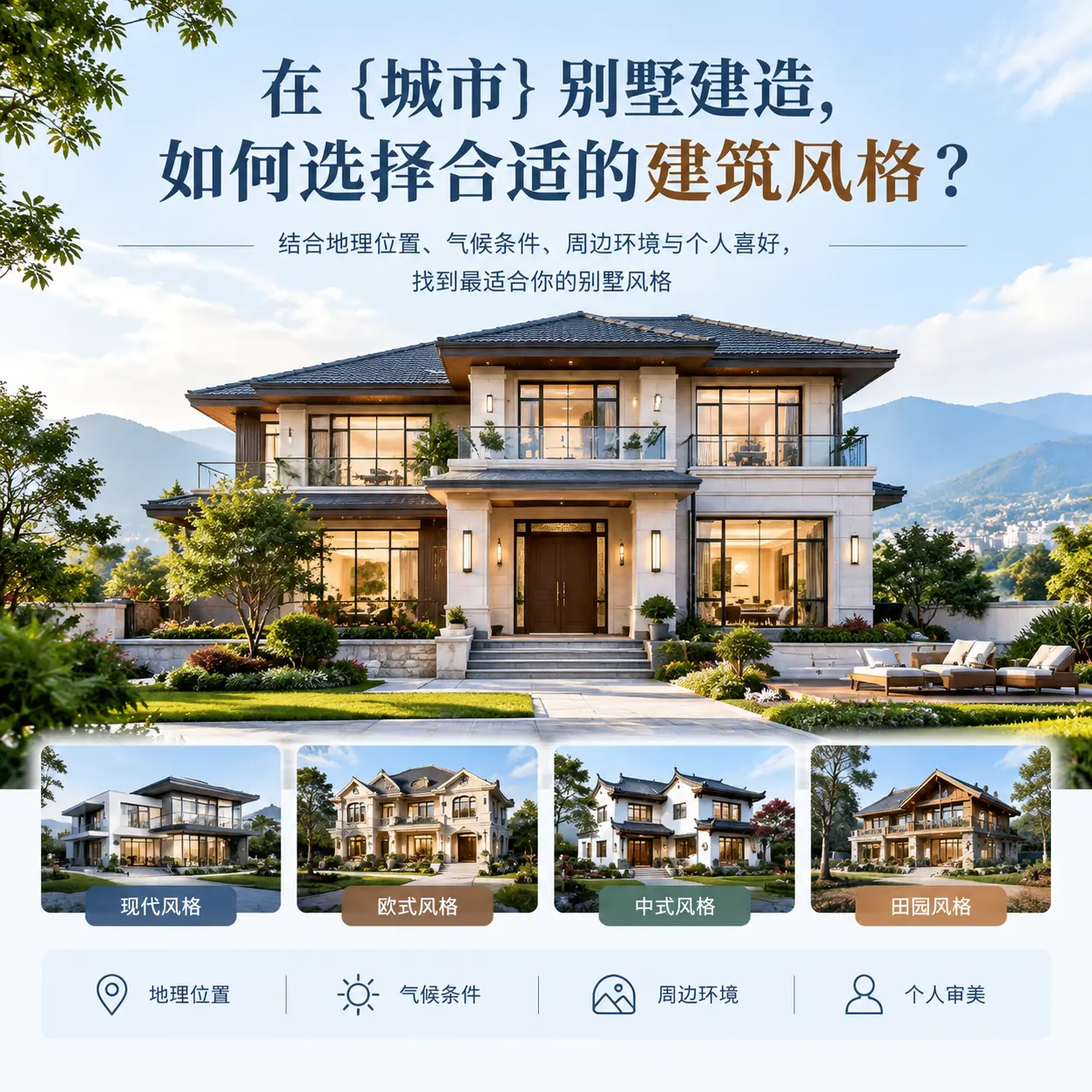 在 玉屏 别墅建造，如何选择合适的建筑风格？